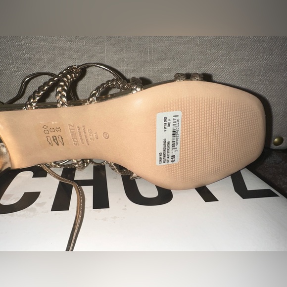 Schutz Mettallic Sandals - Picture 8 of 8